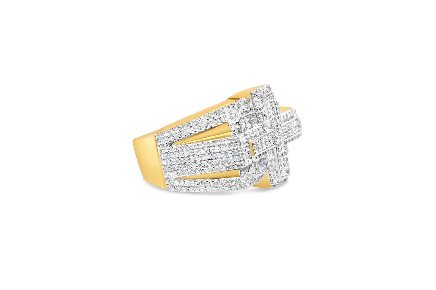 Mens Gold Diamond Pinky Ring | 14K Yellow Gold | 1.30 CTW