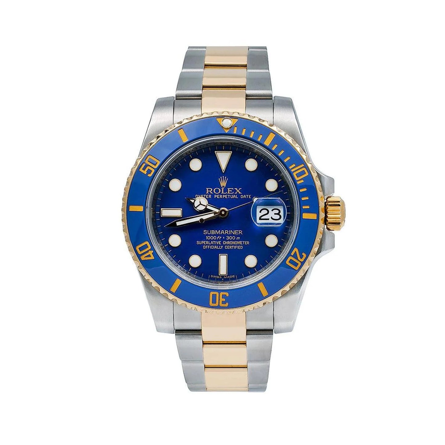 Rolex Submariner 116613lb Watch for Men | 40MM | Blue Dial | Steel Yellow Gold | 18K  "Bluesy"