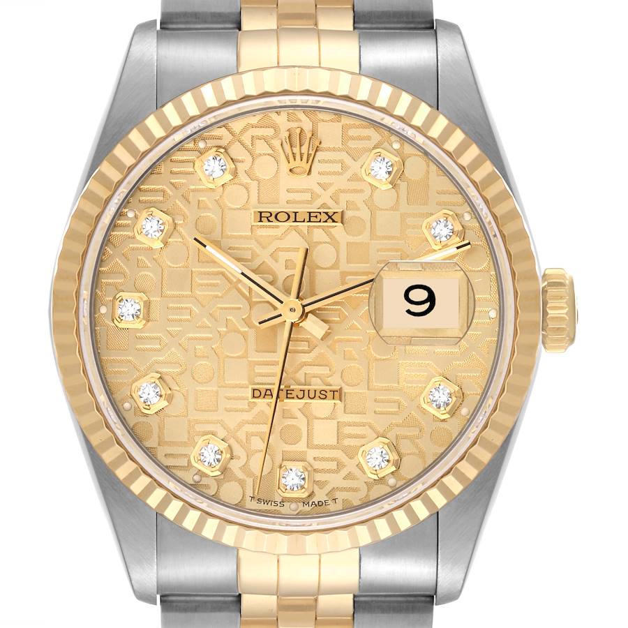 Rolex Datejust 16233 Watch for Men | 36MM | Anniversary Diamond Dial | Two Tone