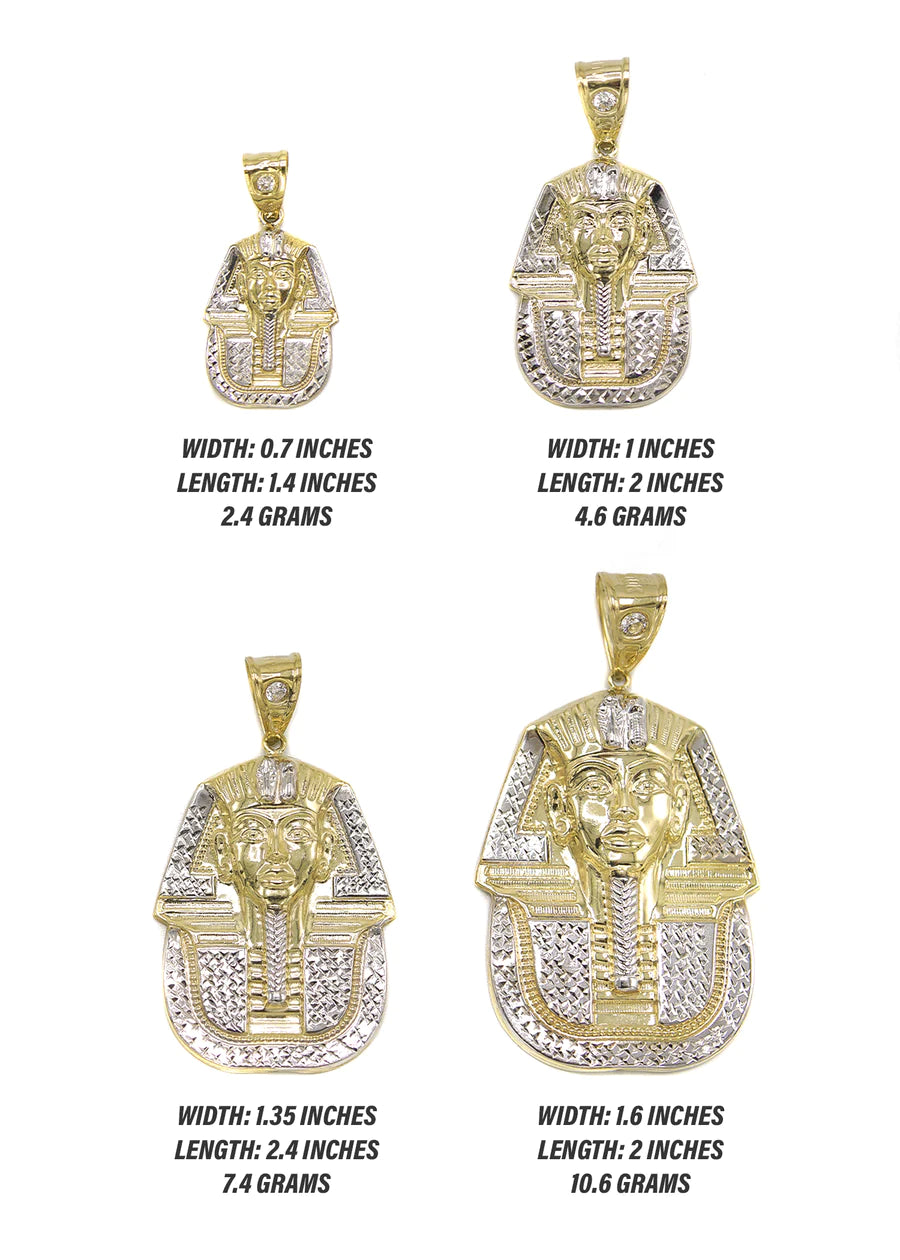 Pharaoh Pendant - Yellow Gold  | Customizable Size | 10K