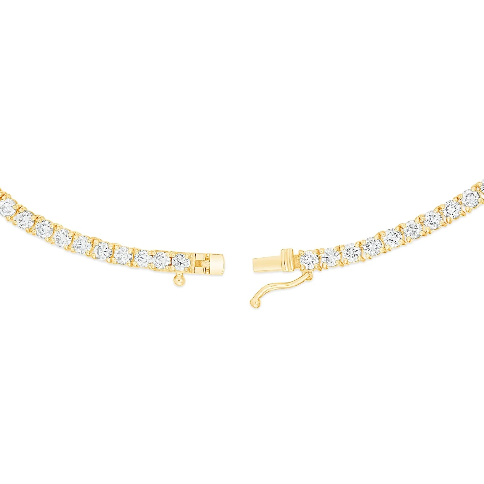 4 prong diamond tennis chain 
