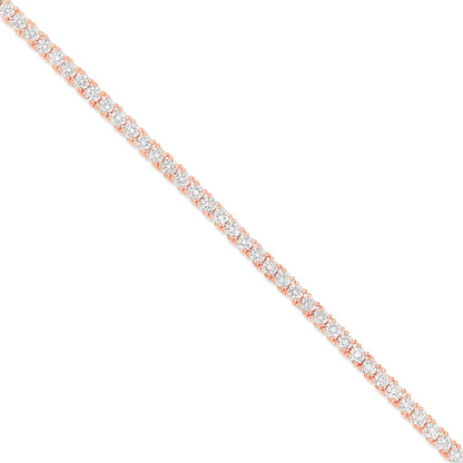 4 prong diamond tennis chain 