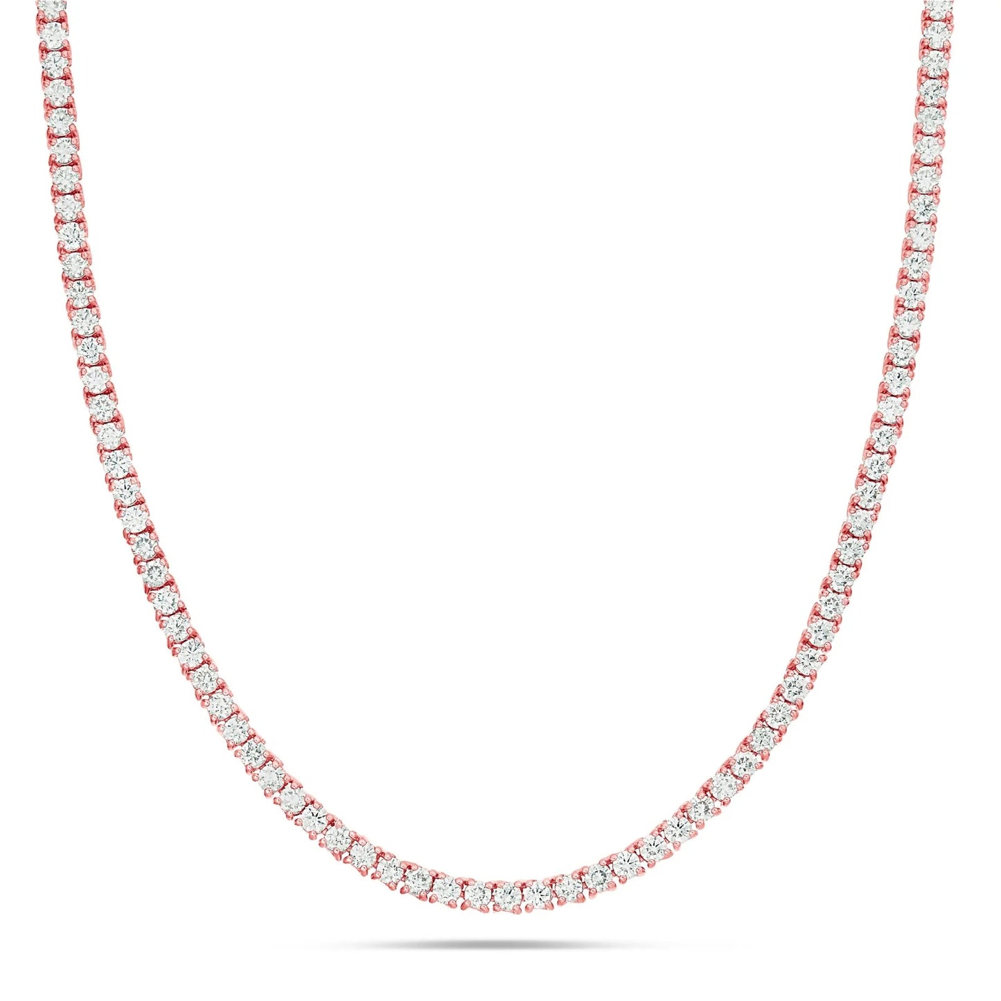 4 prong diamond tennis chain 