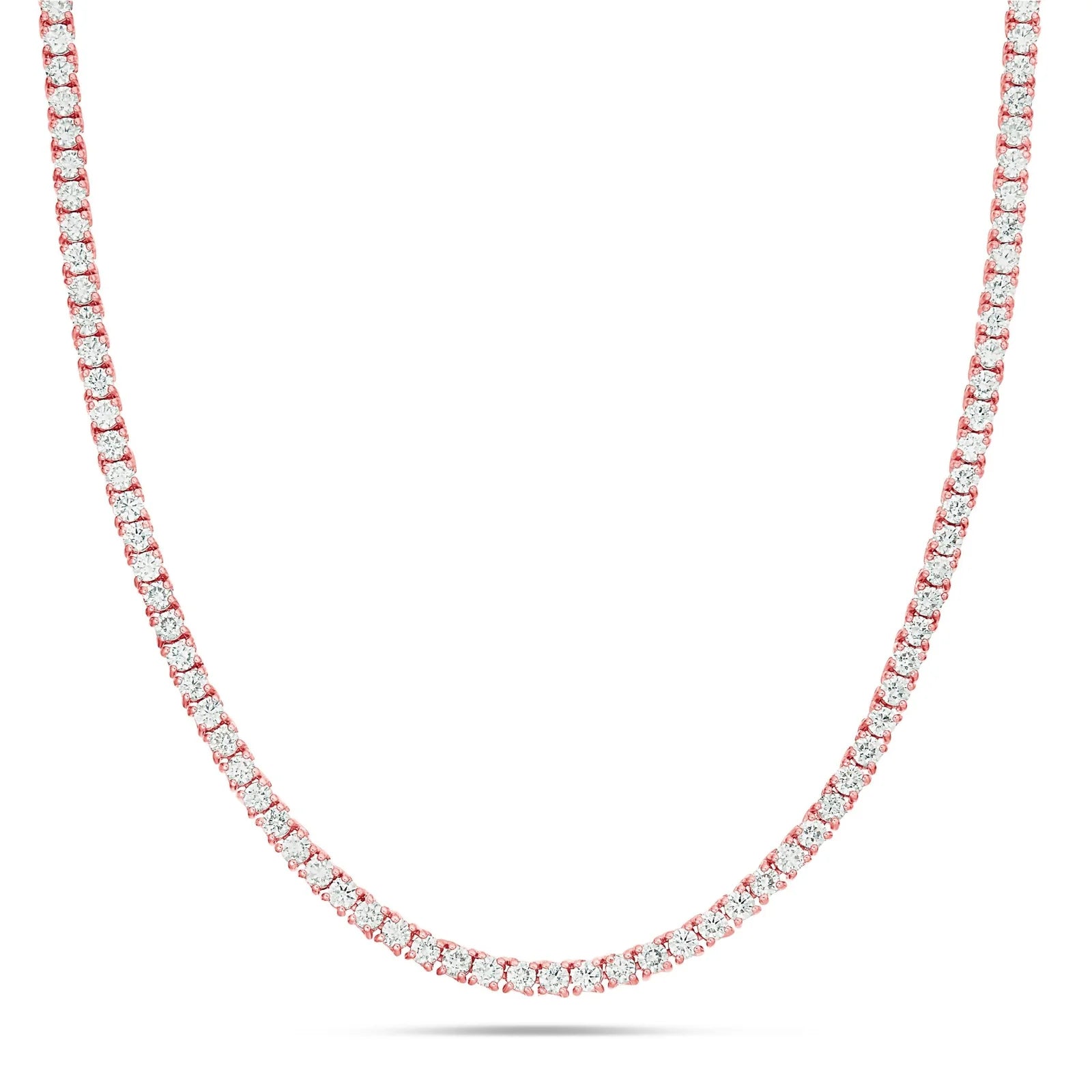 4 prong diamond tennis chain 