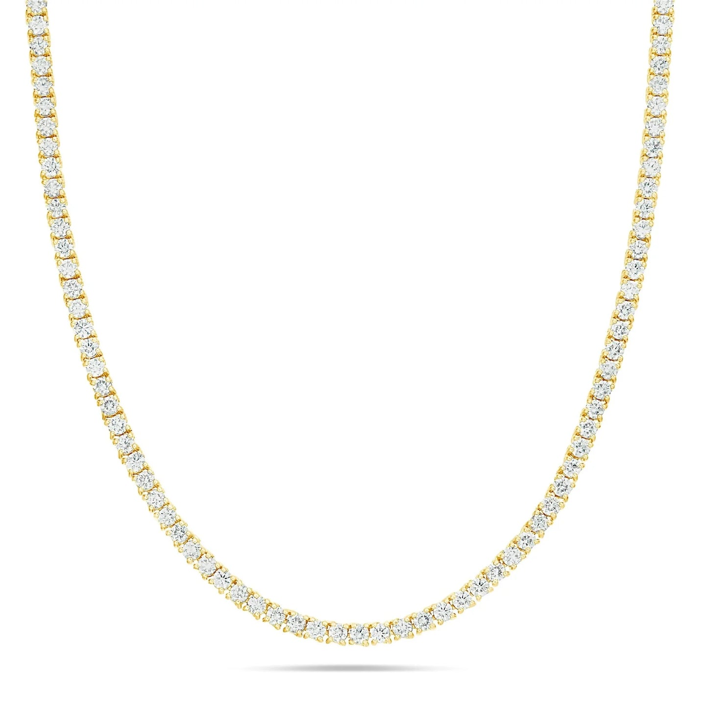 4 prong diamond tennis chain 