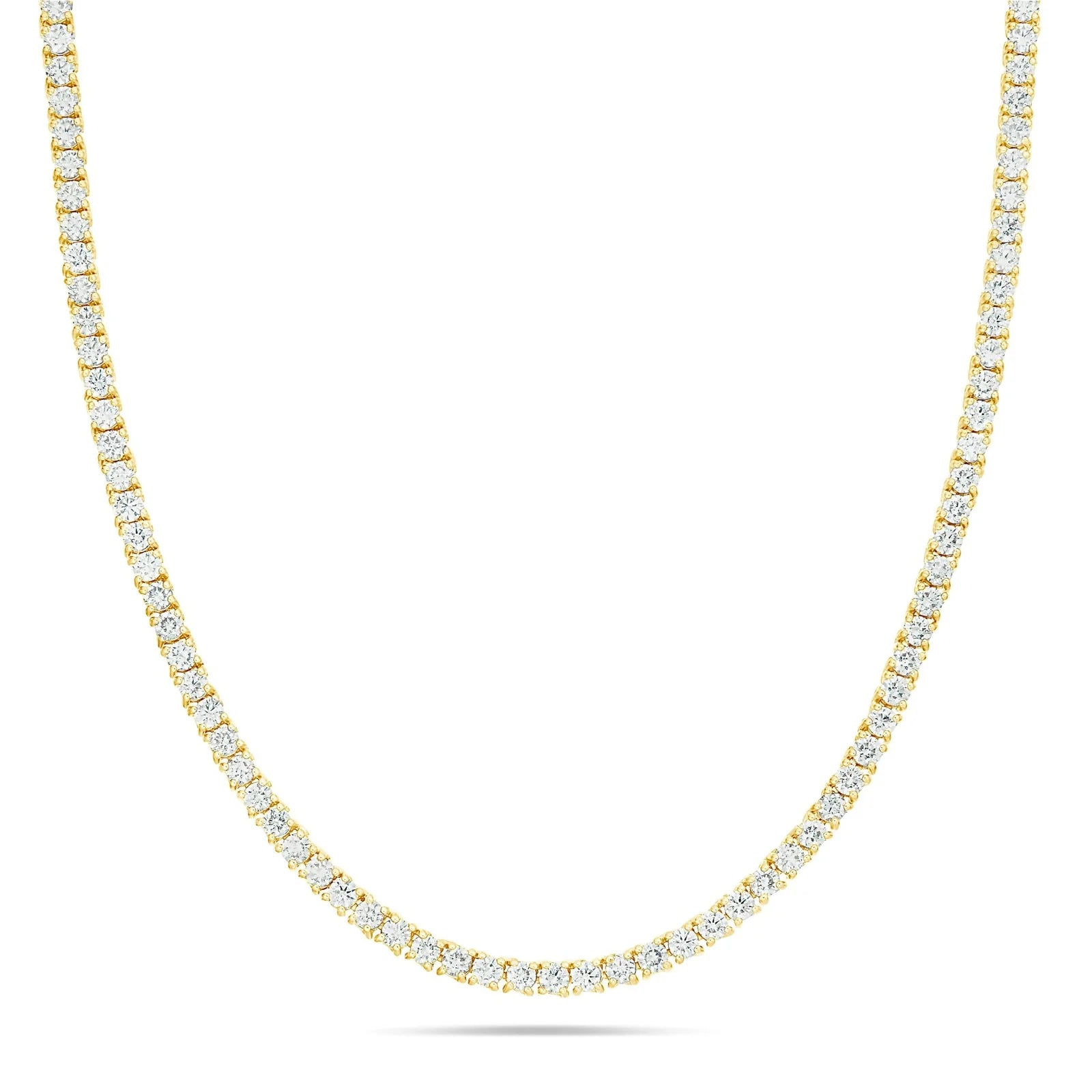 4 prong diamond tennis chain 