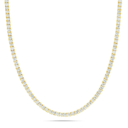 4 prong diamond tennis chain 