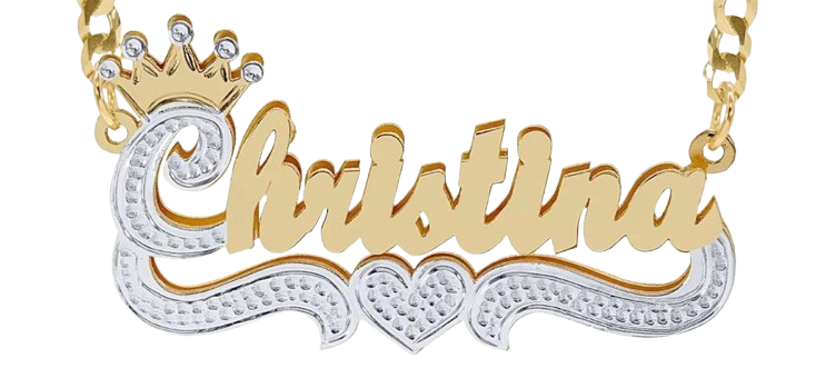 Personalized Double Nameplate | 10K/14K | Yellow Gold | Style Options Available