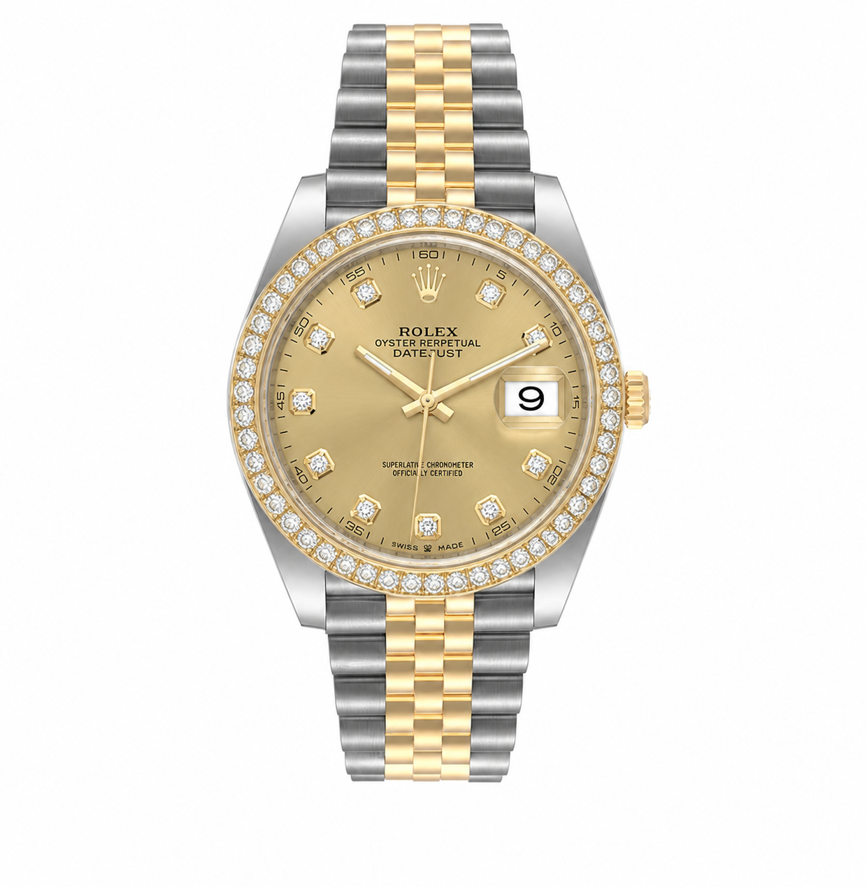 Rolex Oyster Perpetual Datejust Watch 126333 for Mens | 41MM | Diamond Dial - Diamond Bezel
