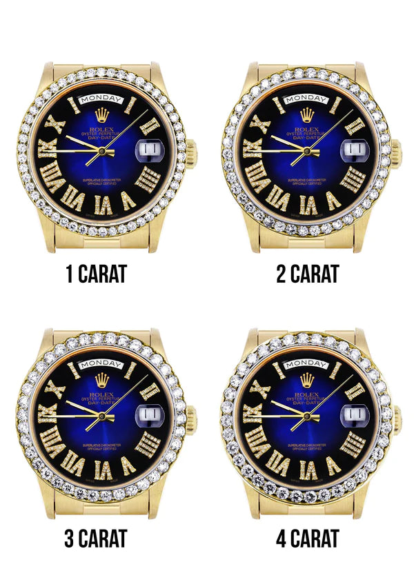 Rolex Day-Date Presidential | Model 18238 | 18K Yellow Gold | 36MM | Blue Diamond Roman Numeral