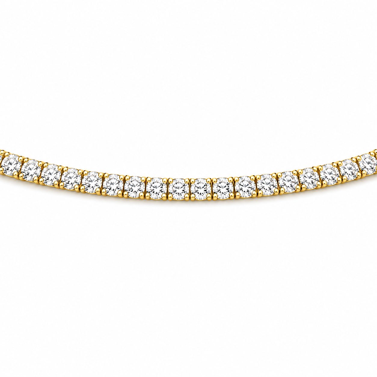 Lab Diamond Tennis Bracelet | 10K Yellow Gold | 1.15Cts  7"