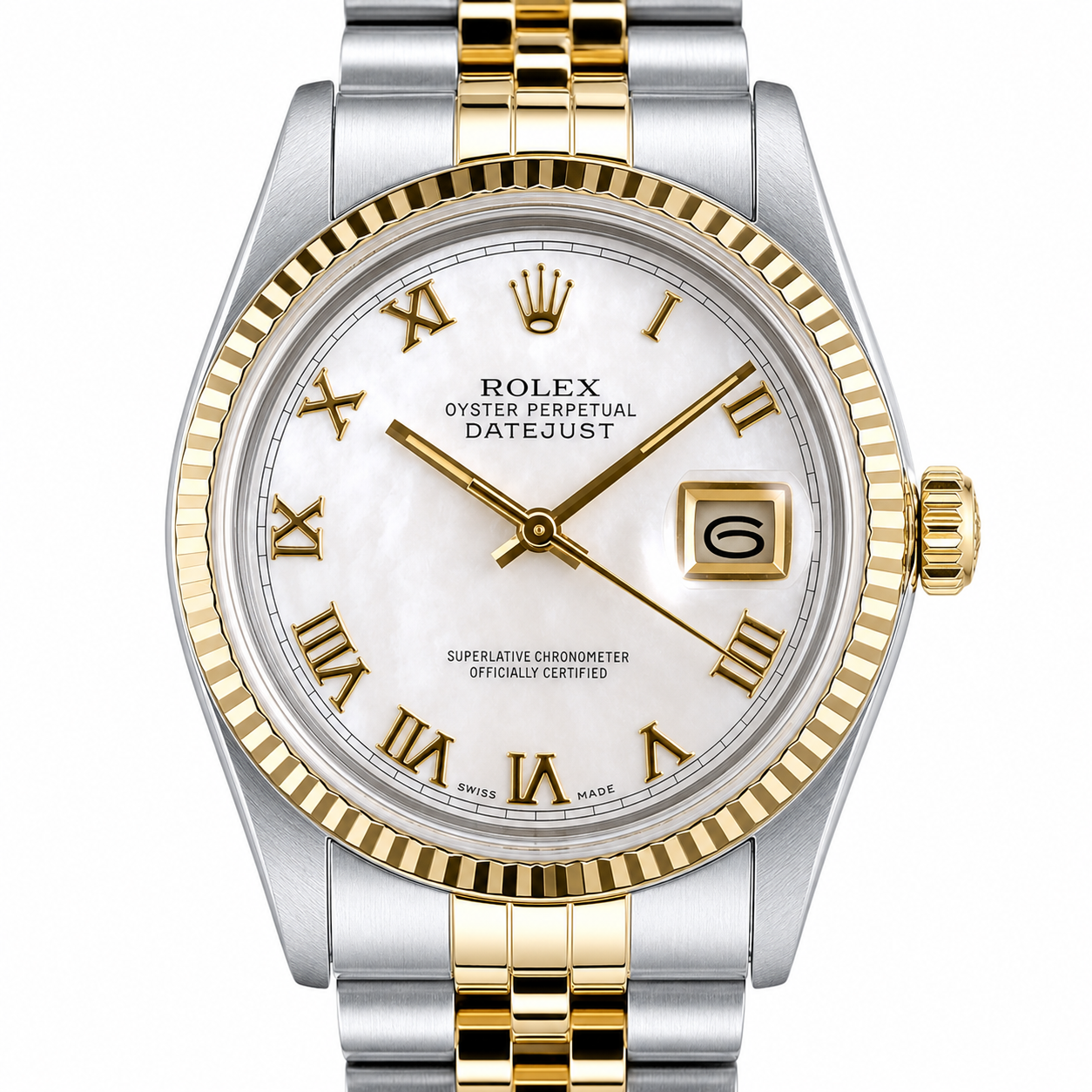 Rolex Datejust | 36MM | Mop Roman Dial | Two Tone |  Jubilee Band 16013