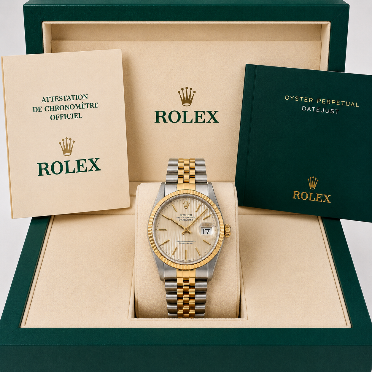 Rolex Datejust 16233 for Men | 36MM | Tapestry Dial | Two Tone | Jubilee Band B & P