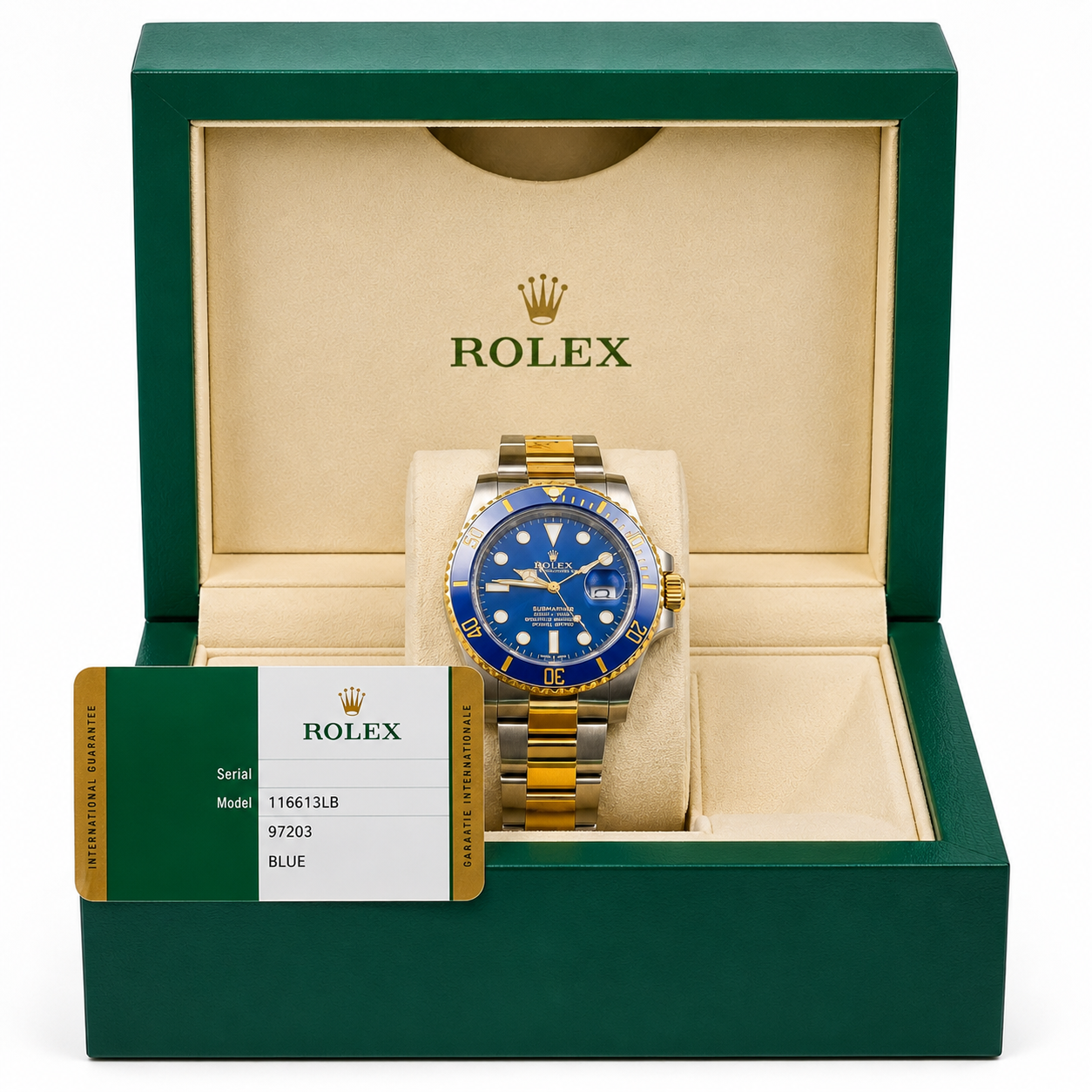 Rolex Submariner 116613lb Watch for Men | 40MM | Blue Dial | Steel Yellow Gold | 18K  "Bluesy"