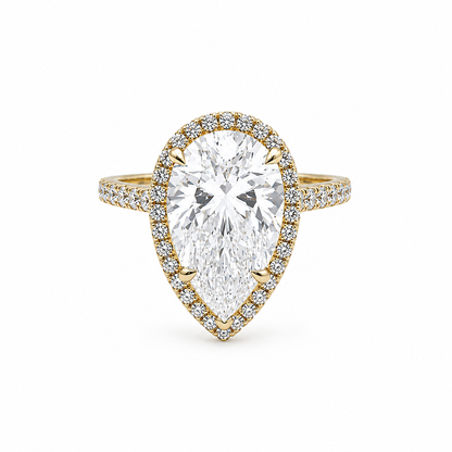 6.21 E VS1 Pair Lab Grown Diamond Engagement Ring 14kt