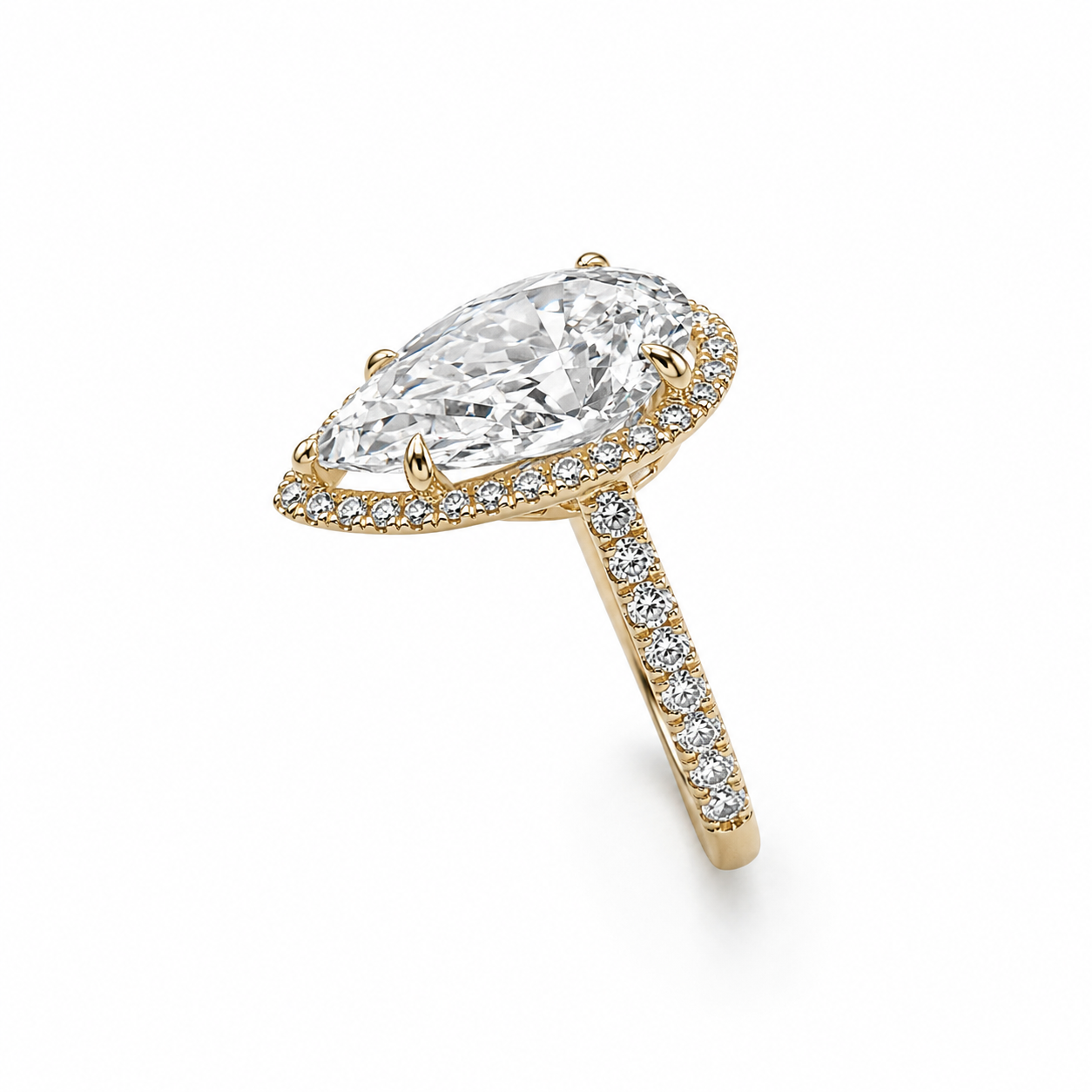 6.21 E VS1 Pair Lab Grown Diamond Engagement Ring 14kt