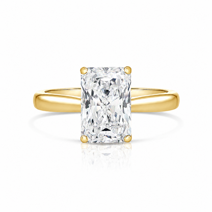 2.55CT E VS1 Radiant Lab Grown Diamond Engagement Ring 14kt