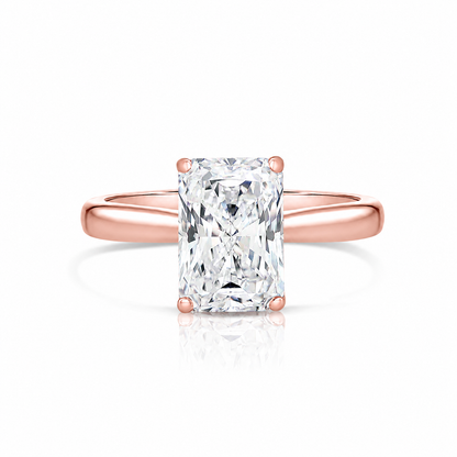 2.55CT E VS1 Radiant Lab Grown Diamond Engagement Ring 14kt