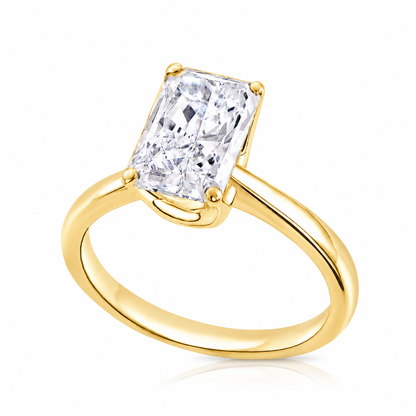 2.55CT E VS1 Radiant Lab Grown Diamond Engagement Ring 14kt