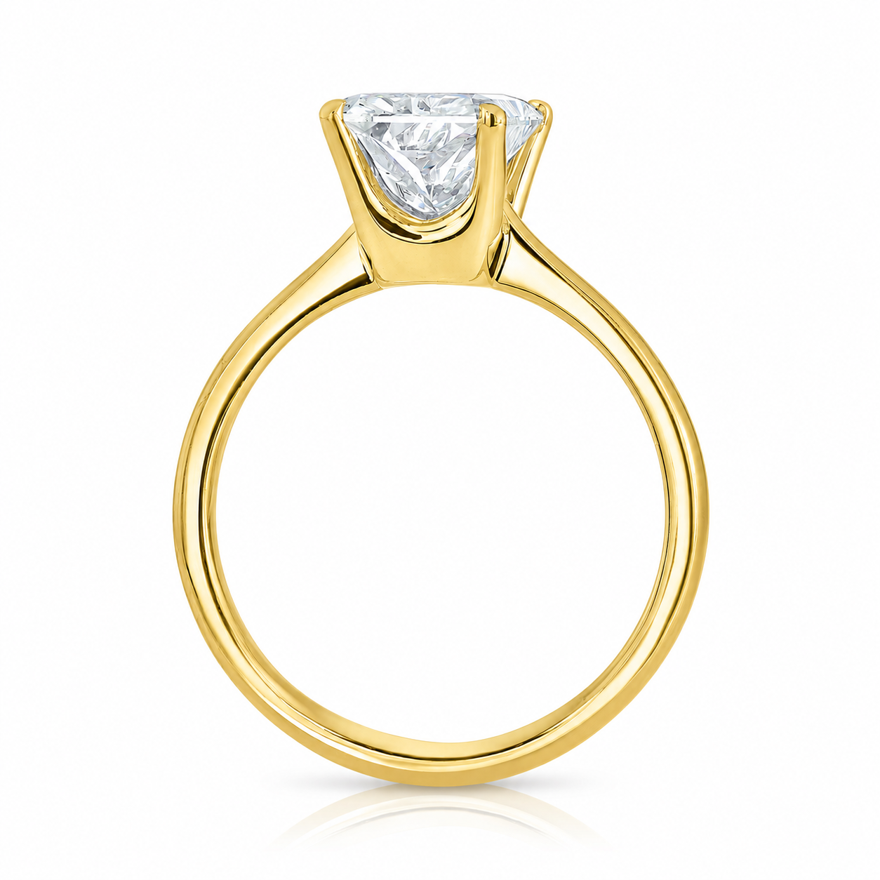 2.55CT E VS1 Radiant Lab Grown Diamond Engagement Ring 14kt