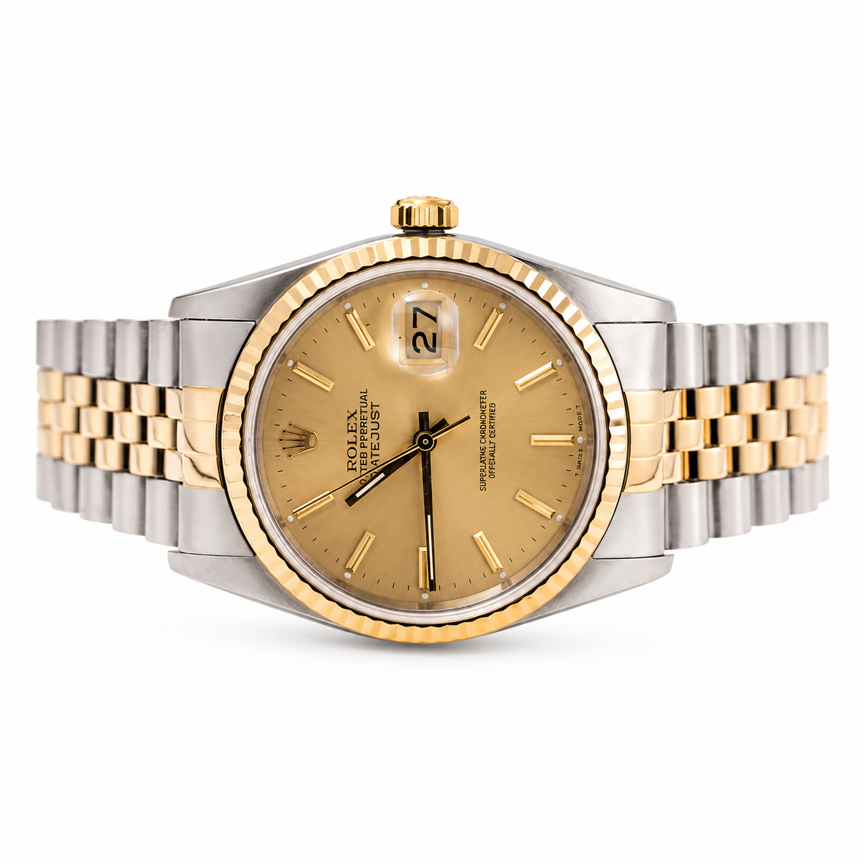 Rolex Datejust Watch | 36MM | Champagne   Dial  | Custom Jubilee Band Two Tone