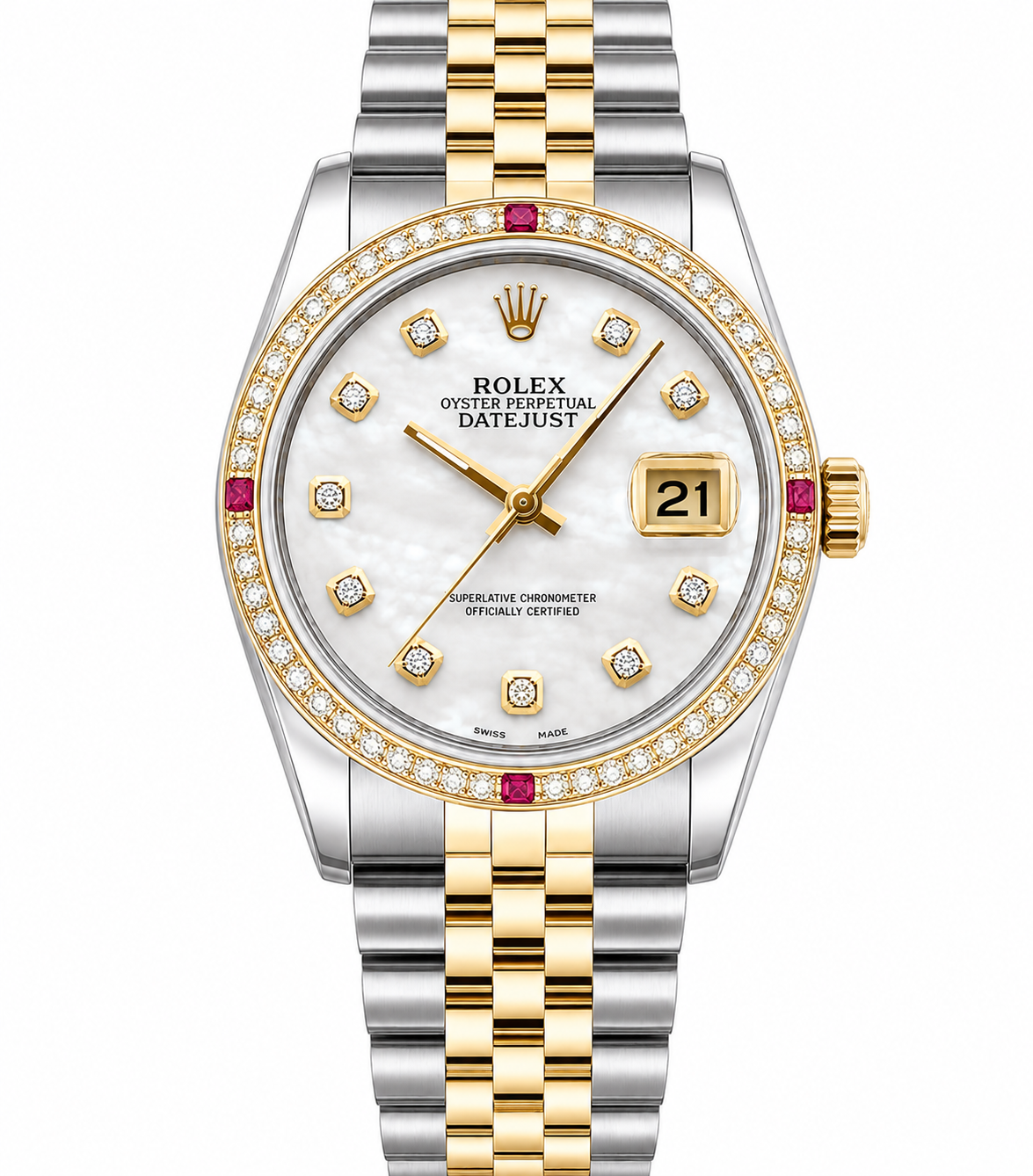 Rolex Datejust | 36MM | Two Tone | Mother of Pearl Diamond Bezel 1.05CT