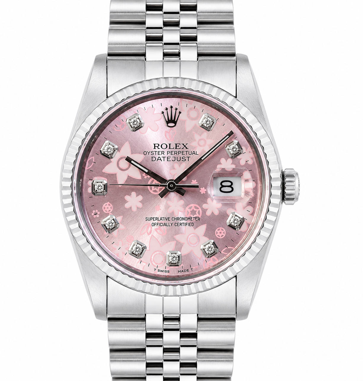 Rolex Datejust Watch | 36MM | Diamond Flower Dial | Jubilee Band