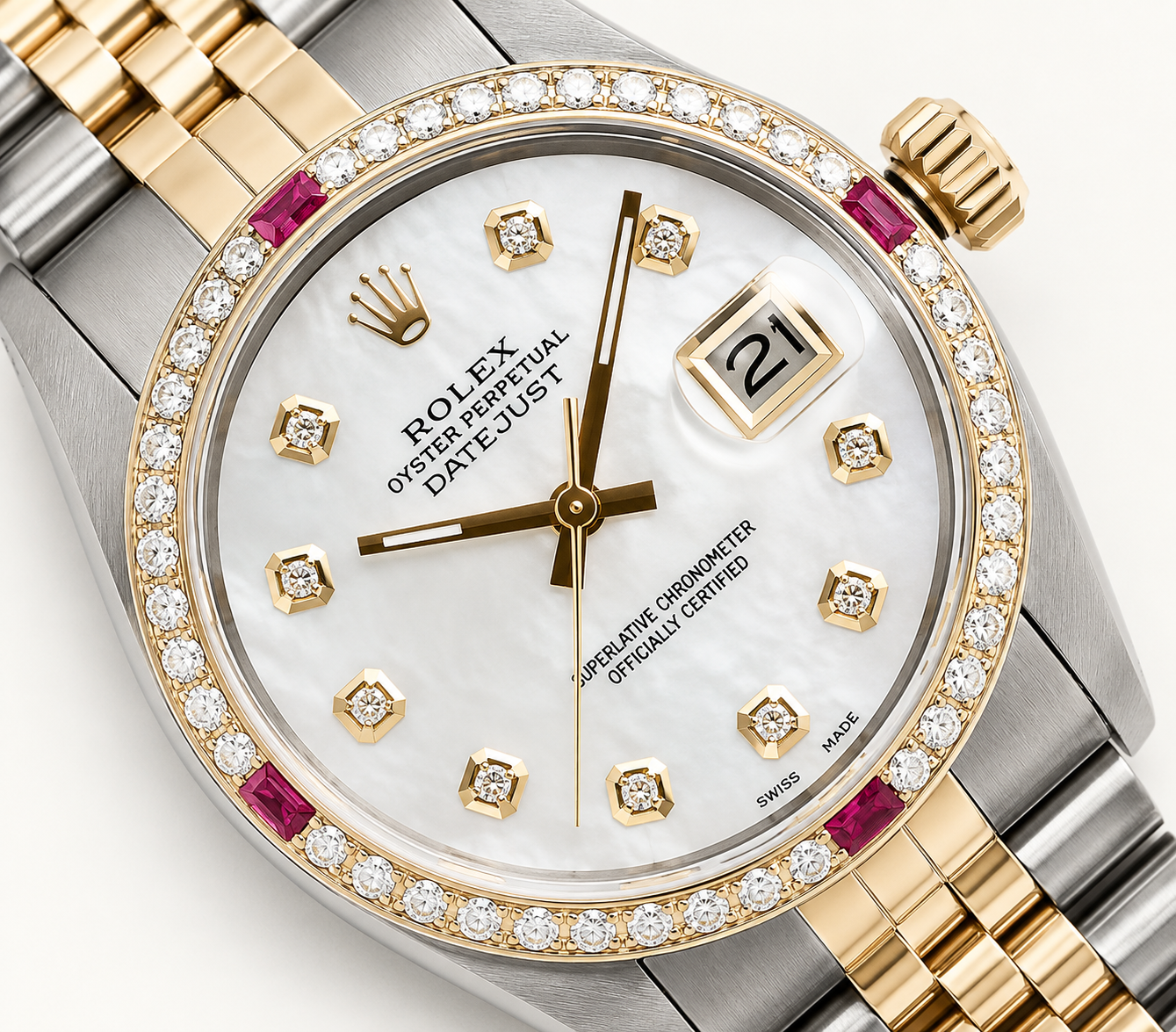 Rolex Datejust | 36MM | Two Tone | Mother of Pearl Diamond Bezel 1.05CT