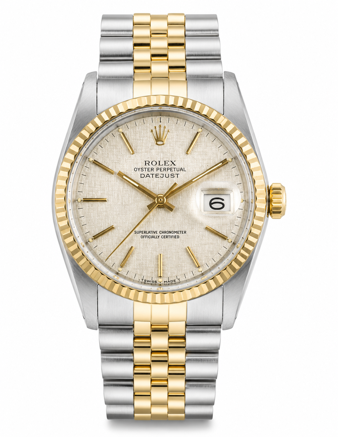 Rolex Datejust 16233 for Men | 36MM | Linen Dial | Two Tone | Jubilee Band