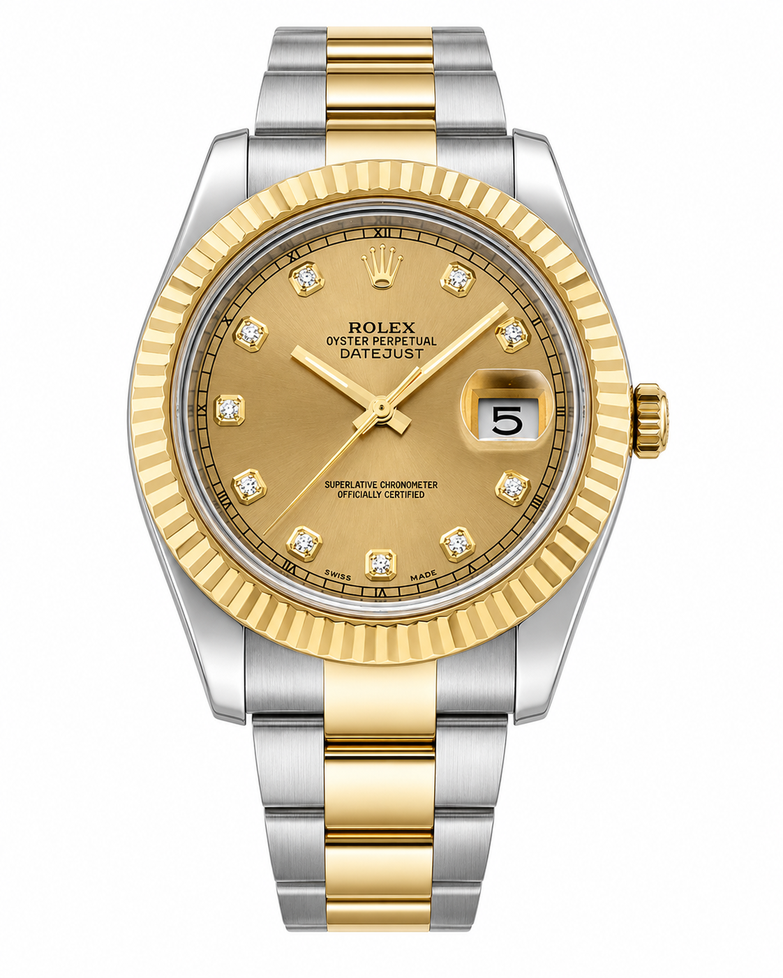 Rolex Datejust II - 116333 |  41 MM | Champagne Diamond Dial | Stainles Steel & Yellow Gold