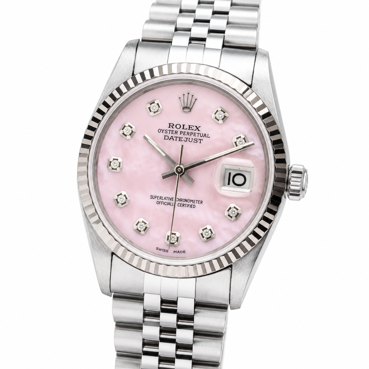Rolex Datejust Watch | 36MM | Pink Diamond Dial | Jubilee Band 1601
