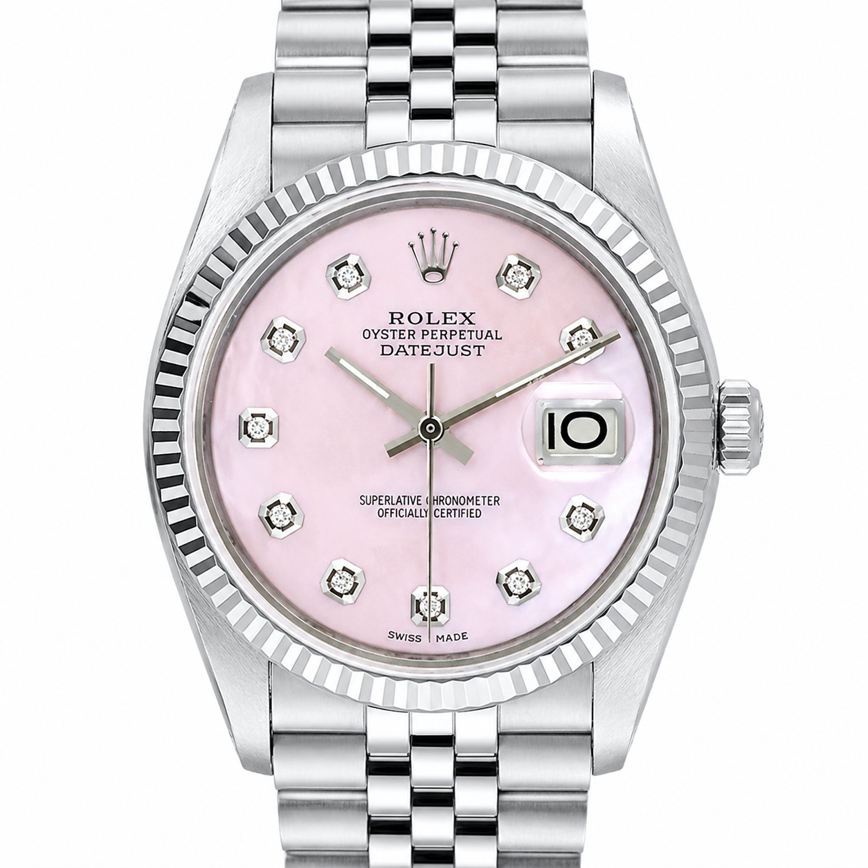 Rolex Datejust Watch | 36MM | Pink Diamond Dial | Jubilee Band 1601