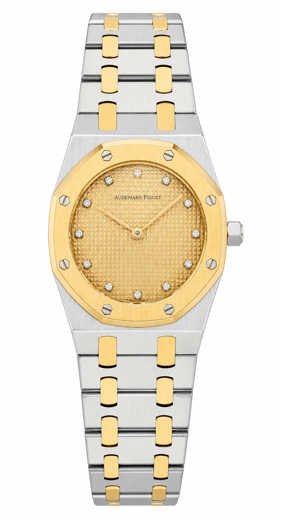 Audemars Piguet Royal Oak Steel Yellow Gold Diamond Mens Watch 33mm