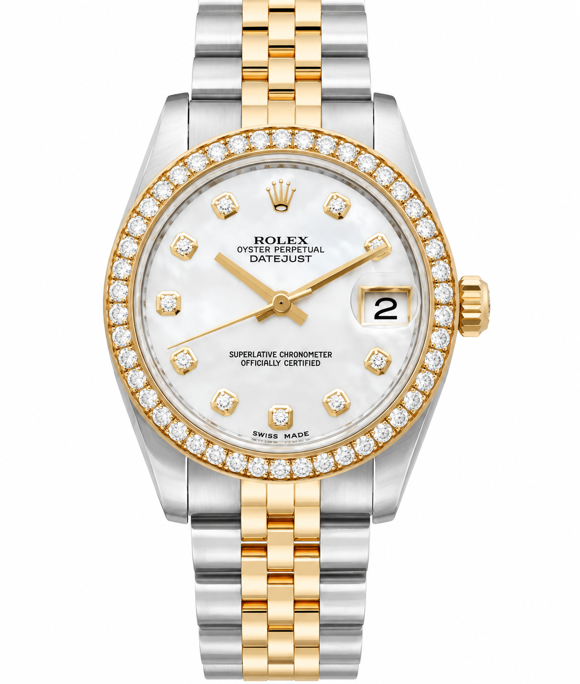 Rolex Datejust Watch | 31MM | Mop Diamond Dial  | Jubilee Band | Diamond Bezel