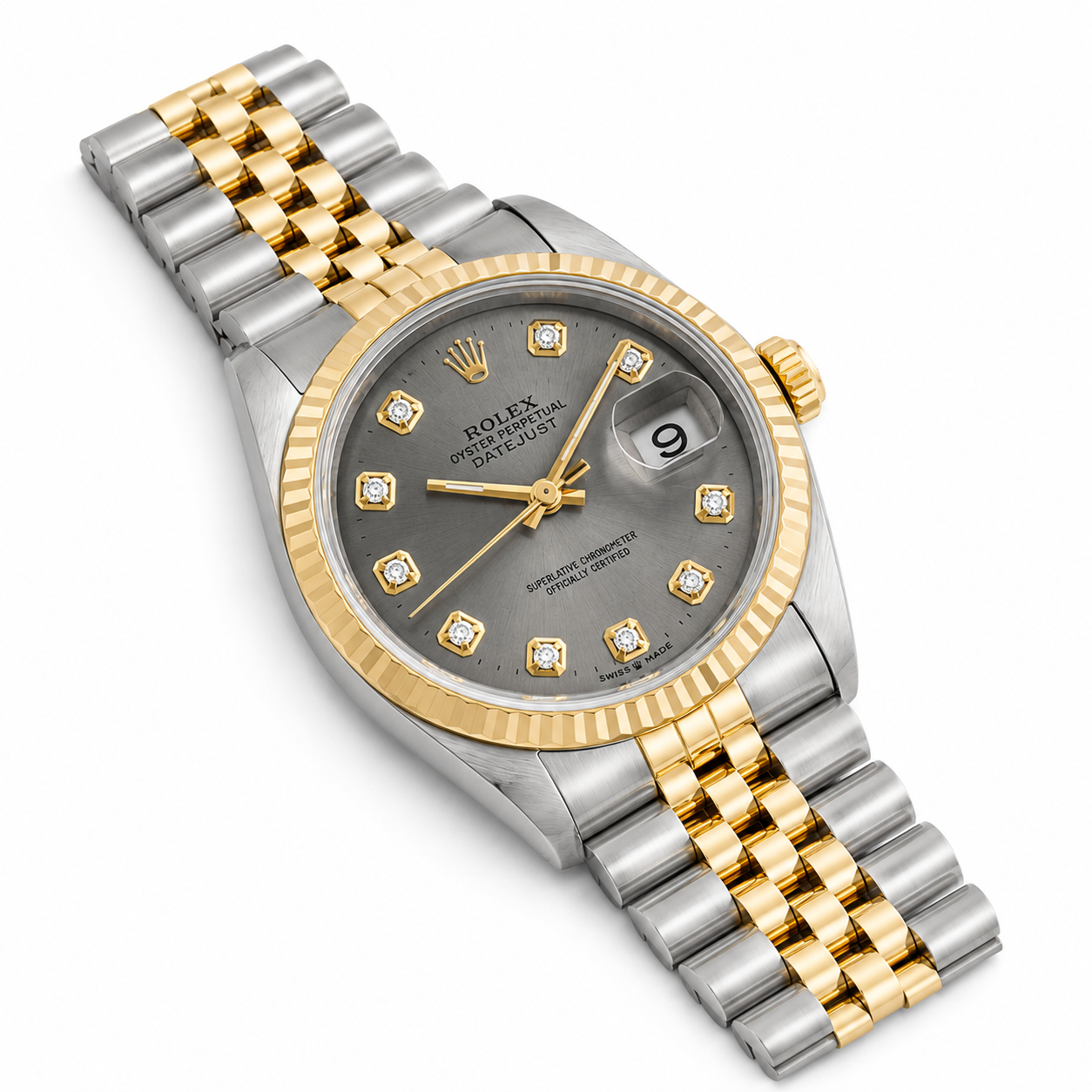 Rolex Datejust Watch | 36MM | Grey Diamond Dial  | Jubilee Band | 16013