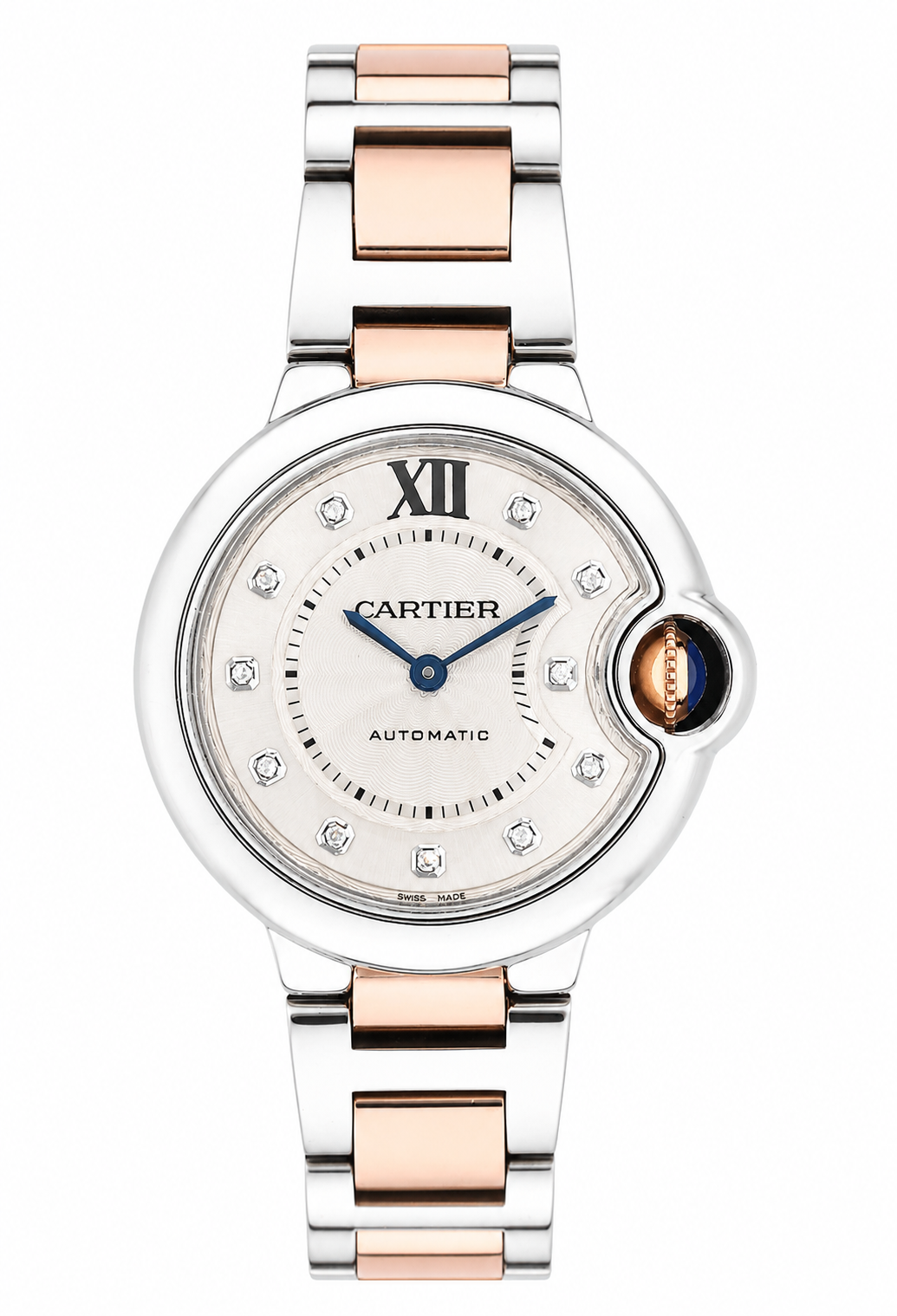 Cartier Ballon Bleu Rose Gold and Stainless Steel Automatic  WE902061, 33 mm diameter, Steel/Rose Gold