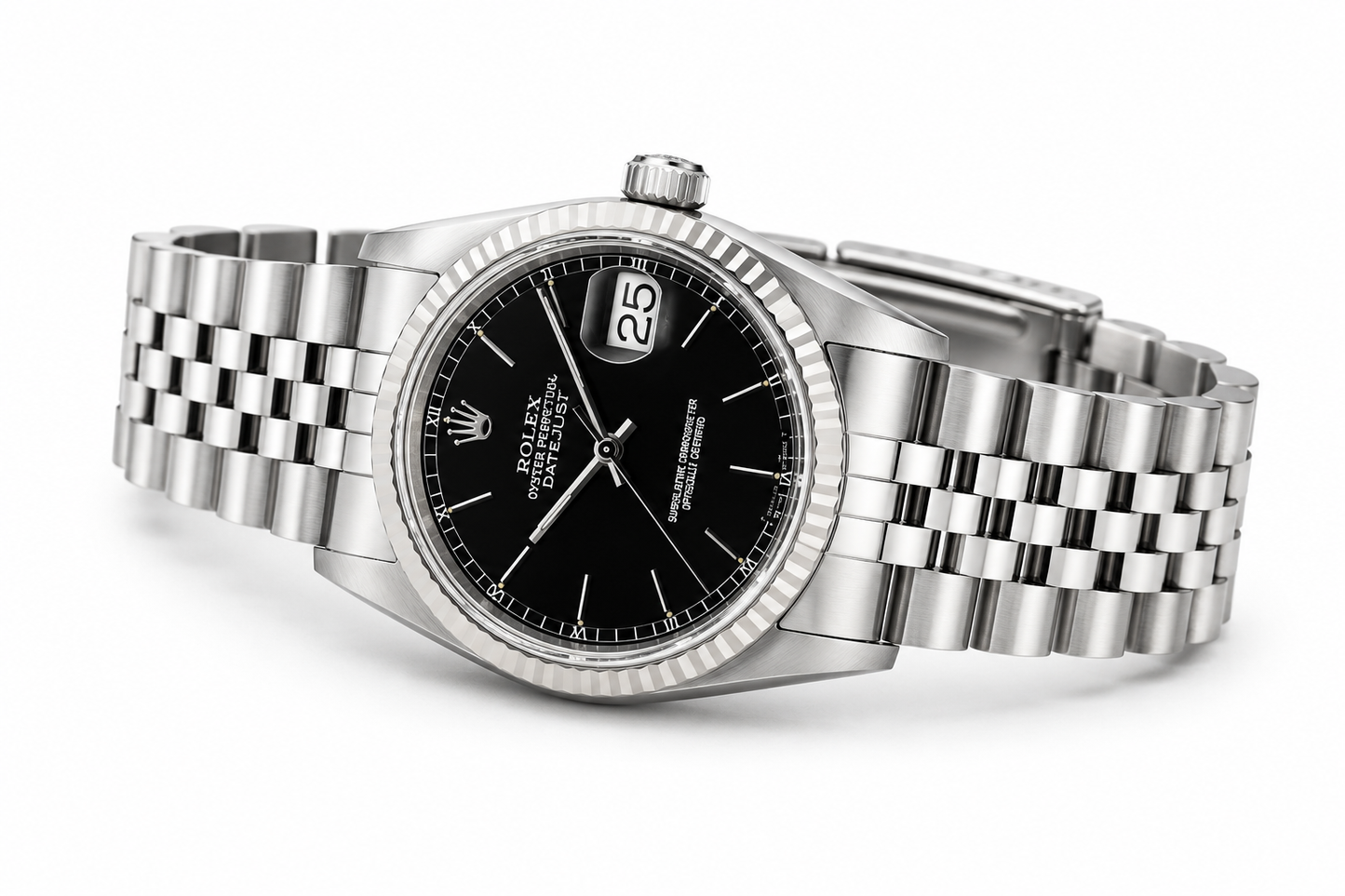 Rolex Datejust Watch 16220 for Men | 36MM | Black Dial | Stainless Steel | Jubilee Band