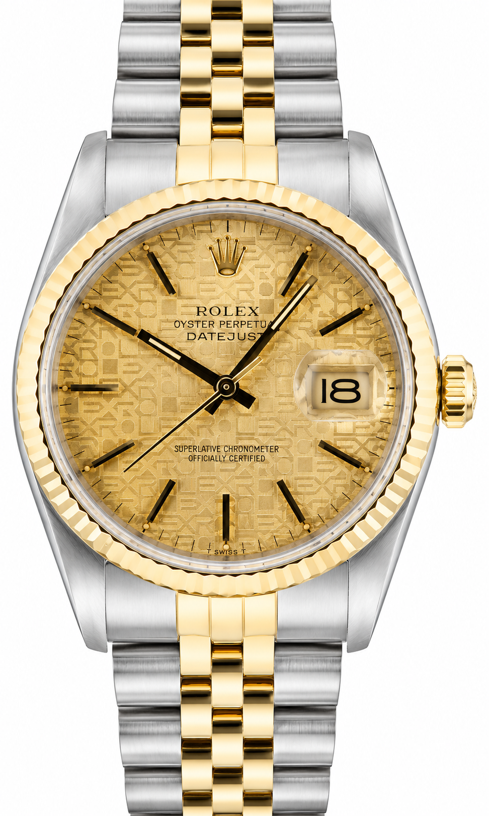 Rolex Datejust 16013 for Men | 36MM | Two Tone | Champagne Jubilee Dial