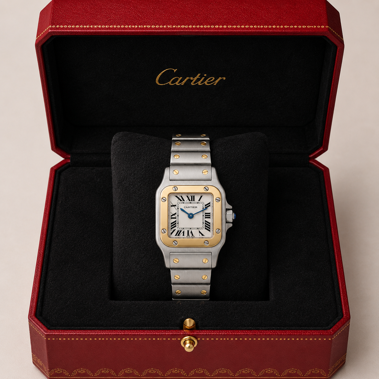 Cartier Santos Watch Ladies - Galbee Small | Steel | Yellow Gold