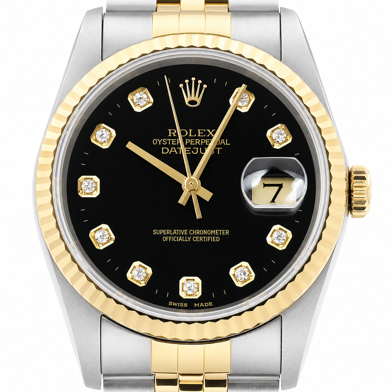 Rolex Datejust Watch | 31MM | Black Diamond Dial  | Jubilee Band