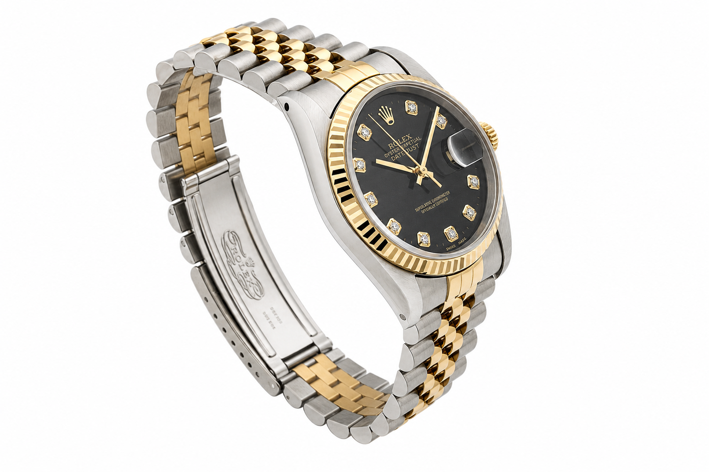 Rolex Datejust Watch | 31MM | Black Diamond Dial  | Jubilee Band