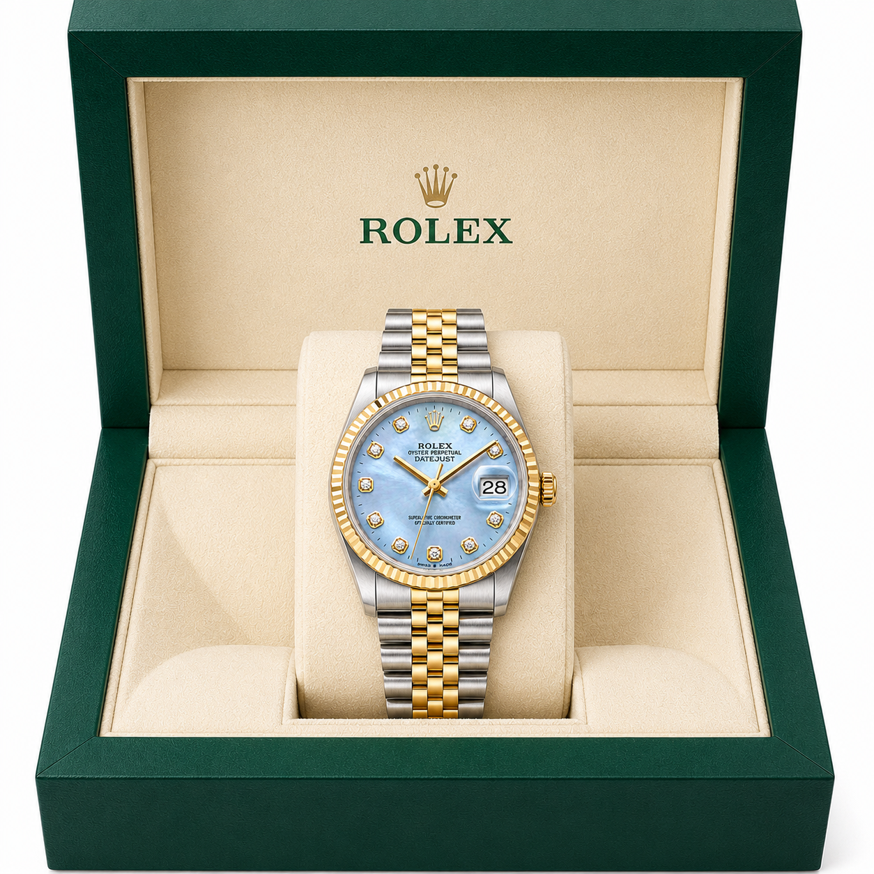 Rolex Datejust Watch | 31MM | Blue Mop Diamond Dial  | Jubilee Band