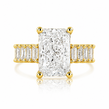 7.00 E VS1 Radiant Lab Grown Diamond Engagement Ring 14kt