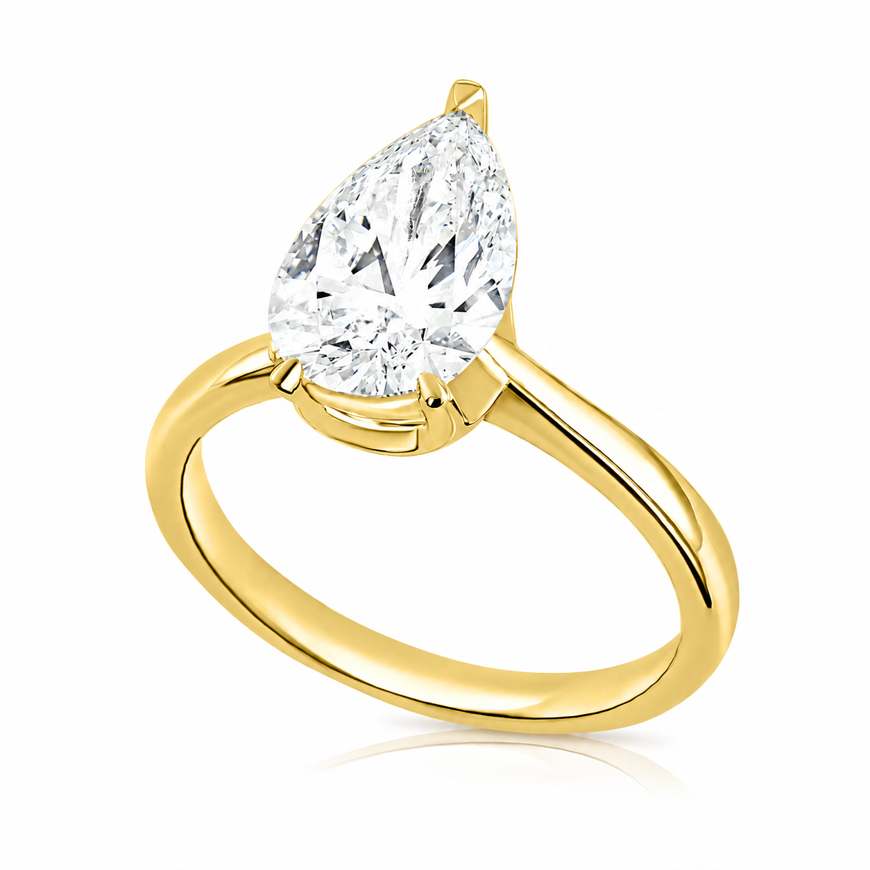 2.54CT E VS1 Pair Lab Grown Diamond Engagement Ring 14kt