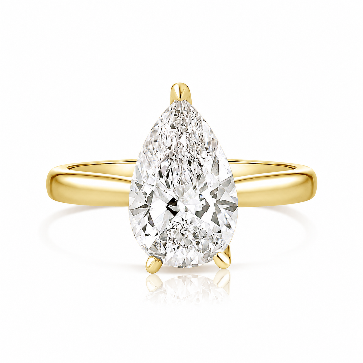 2.54CT E VS1 Pair Lab Grown Diamond Engagement Ring 14kt