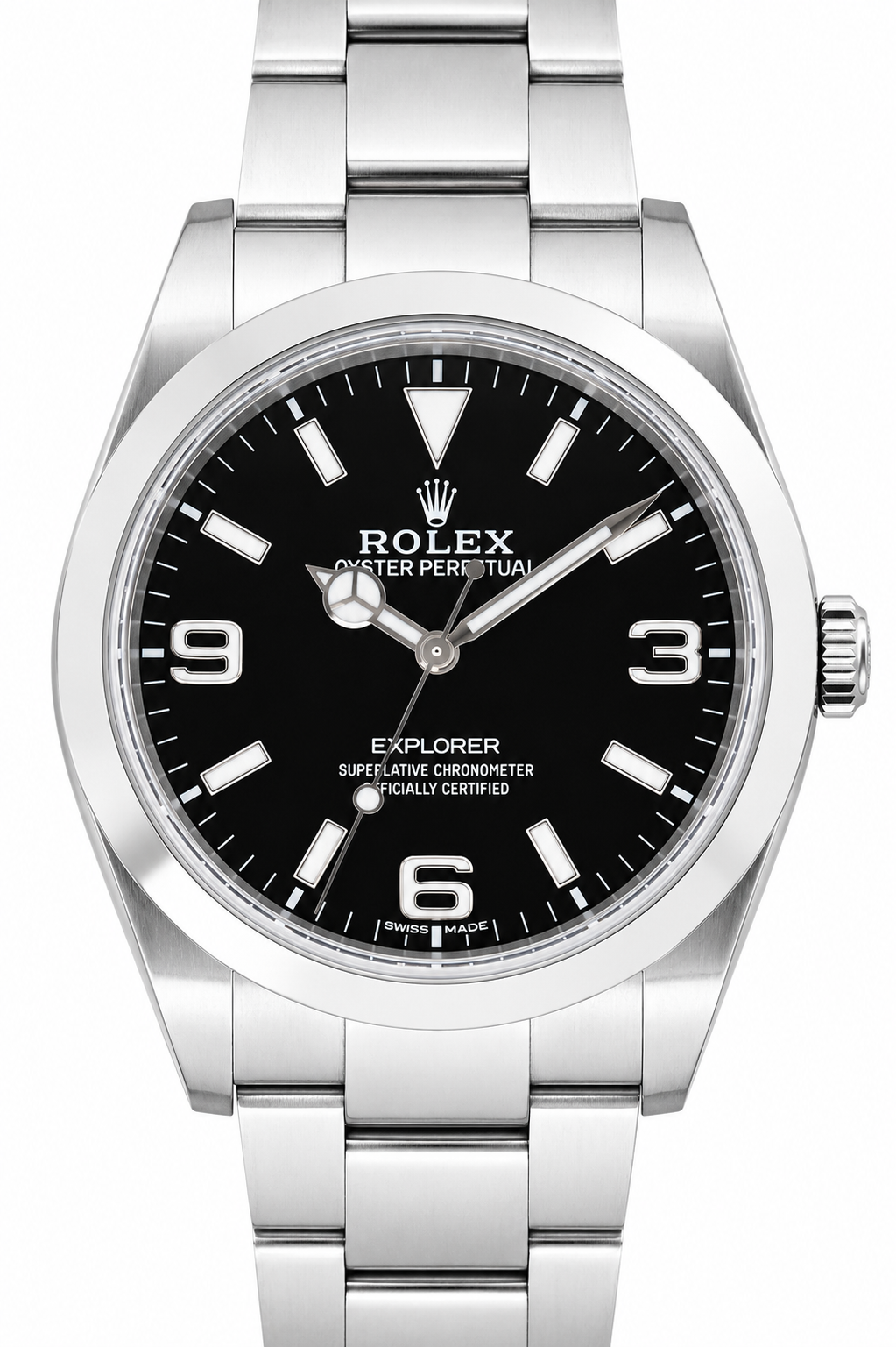 Rolex Explorer 39mm Black Dial Automatic Steel Mens Watch 214270 Box and Papers