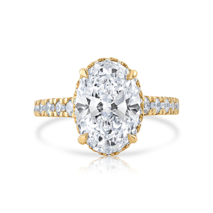4.75CT E VS1 Oval Lab Grown Diamond Engagement Ring 14kt