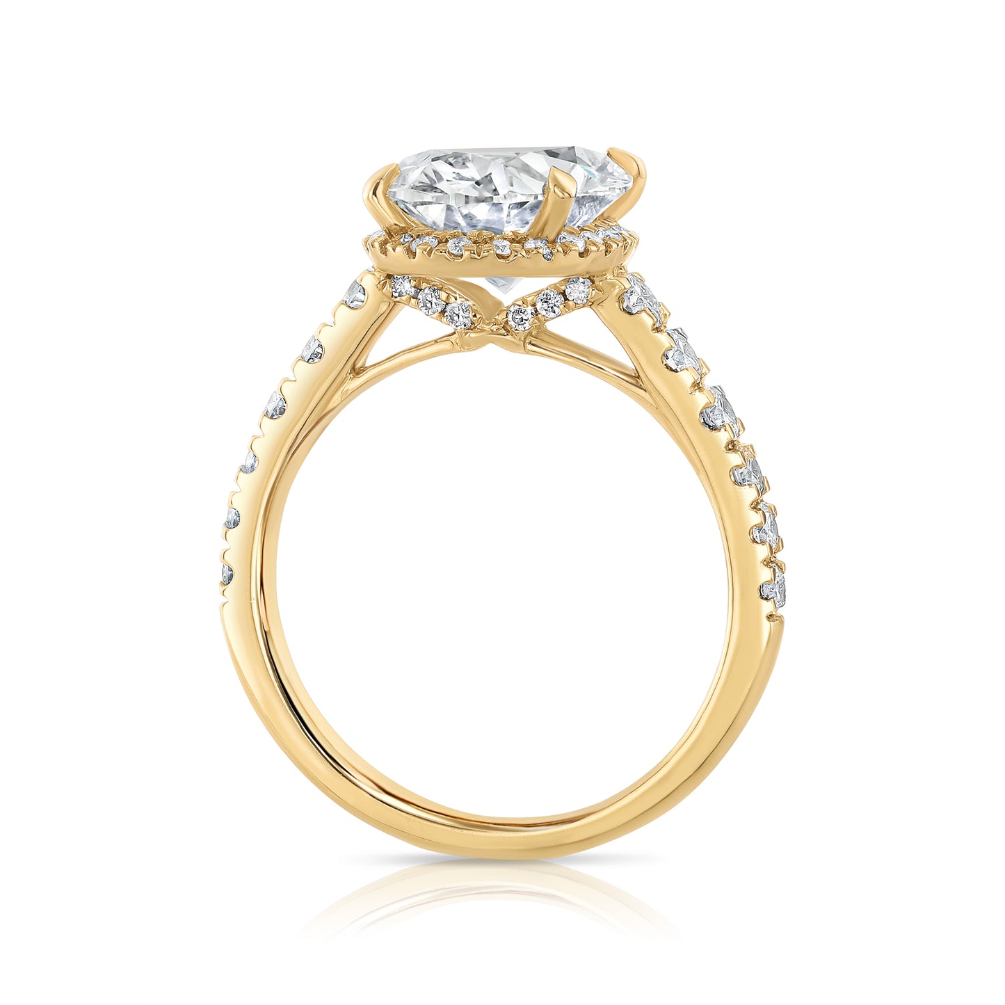4.75CT E VS1 Oval Lab Grown Diamond Engagement Ring 14kt