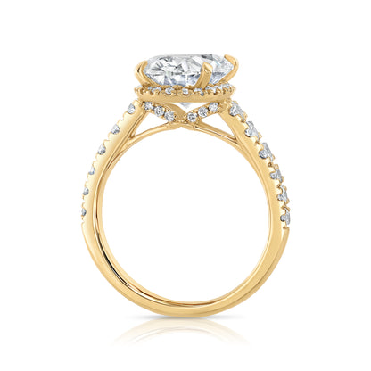4.75CT E VS1 Oval Lab Grown Diamond Engagement Ring 14kt