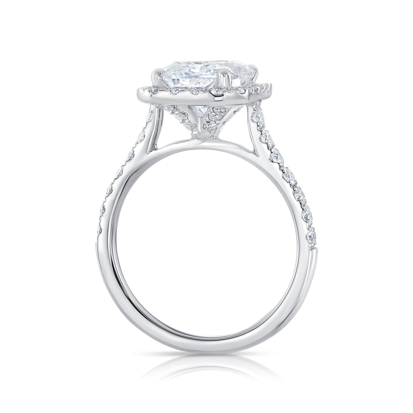 3.82CT E VS1 Radiant Lab Grown Diamond Engagement Ring 14kt